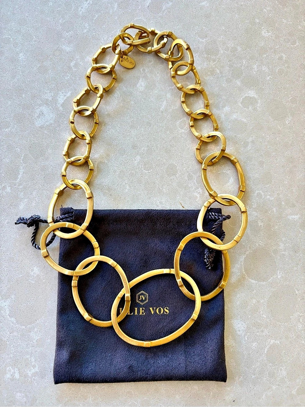 Julie Vos Gold-Tone Statement Link Necklace